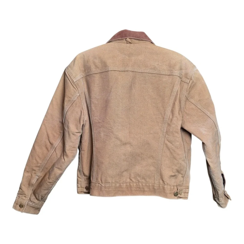 VTG Carhartt Men's 40 J09 BRN Trucker Jacket Blanket Lined Duck Canvas Brown USA